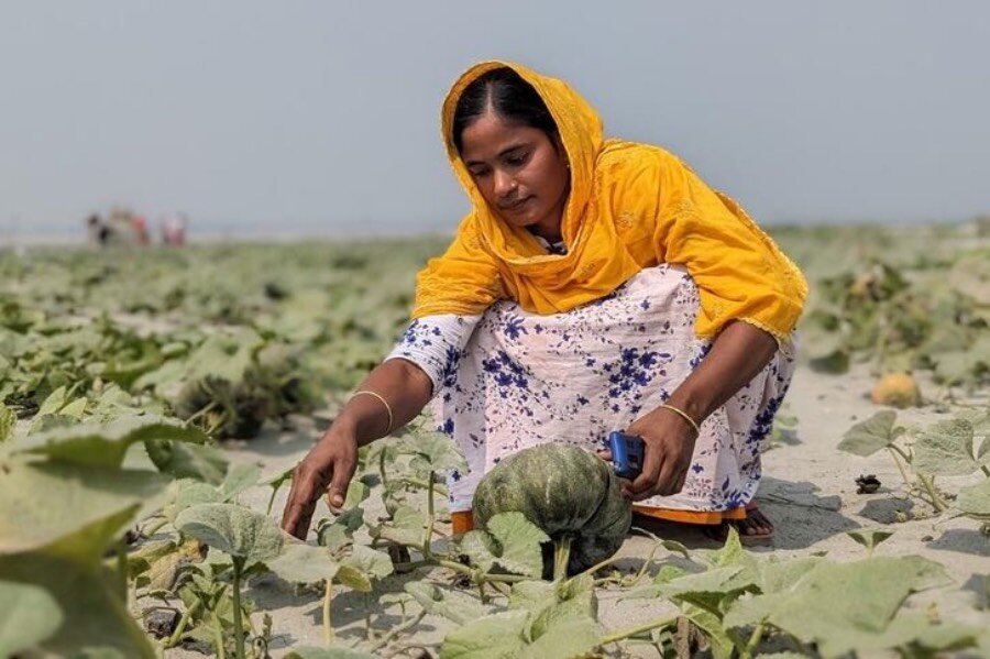 Farmer Asha Akhter, 29, says things have changed 