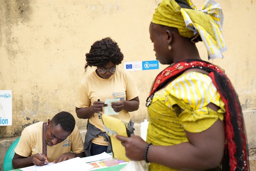 Chrisitina - an internally displaced person, receiving assistance from WFP.