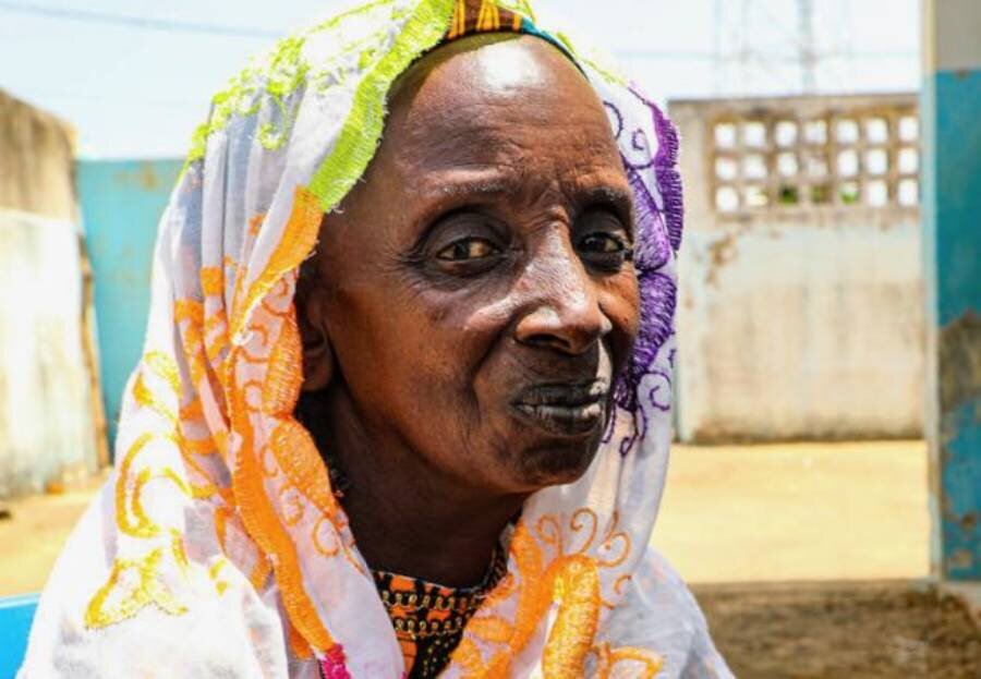 Koumba and her fellow wives fled armed violence in Burkina Faso. In Côte d'Ivoire, they depend on WFP and other assistance to survive. Photo: WFP/Richard Mbouet 