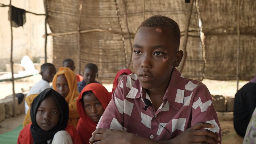 Mohamed hopes to be an inventor when he grows up. For now, he counts among the many children displaced by Sudan's war and unable to attend school. Photo: WFP/Abubakar Garelnabei