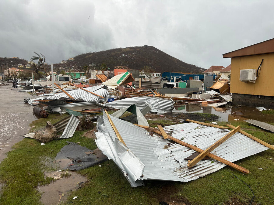 Beryl destroyed 90 percent of homes on Union Island. Photo: WFP/Fedel Mansour