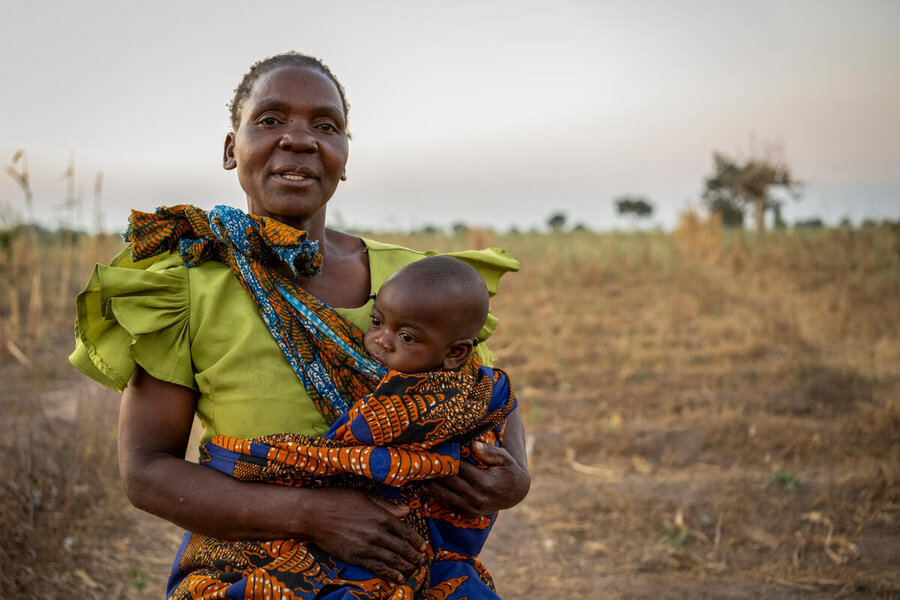 Malawi. Martha and her youngest child Esh