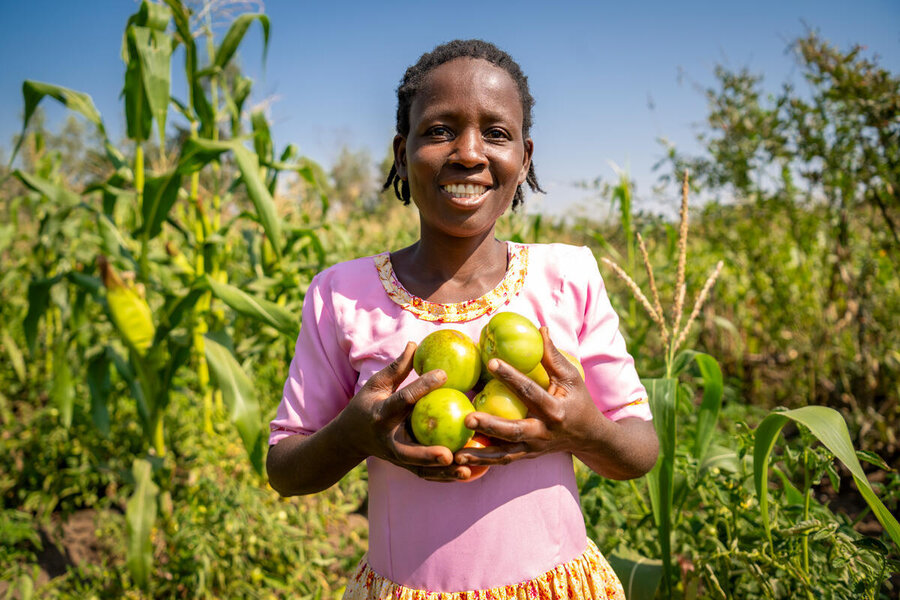 Farmer in irrigation project in Malawi 