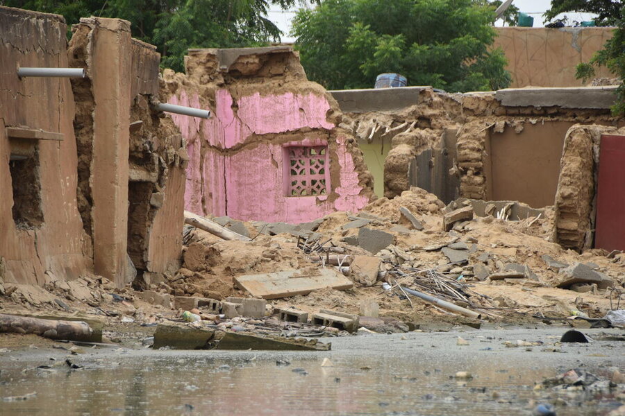 Flood-hit homes in Mali's Gao region. Photo: WFP/Mahamadou Abdourhamare 