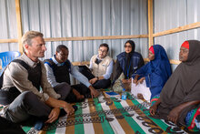 Photo: WFP/Sara Cuevas Gallardo. WFP Deputy Executive Director Carl Skau visiting WFP programme sites in Baidoa, Somalia