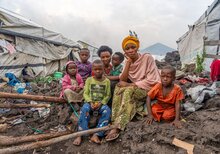 Photo: WFP/ Michael Castofas. In Bulengo camp, displaced families face a dire and uncertain future as M23 authorities instruct them to dismantle their makeshift shelters.