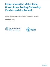 Burundi, Home-Grown School Feeding Programme: Impact Evaluation