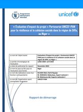 Niger, évaluation d’impact du projet "Partenariat UNICEF-PAM pour la résilience et la cohésion sociale dans la région de Diffa"