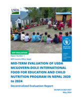 Nepal, USDA McGovern-Dole International Food for Education and Child Nutrition Programme 2020-2024: Mid-term Evaluation