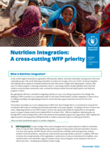 Nutrition Integration: A cross-cutting WFP priority