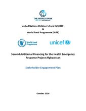 WFP - Health Emergency Response Project - Afghanistan