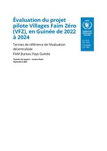 Guinea, Zero Hunger Villages pilot project, 2022-2024: evaluation