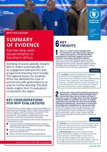 Summary of evaluation evidence: Partnership with Governments in Southern Africa