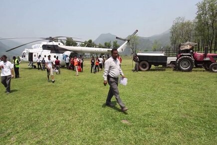 UN World Food Programme Airlifts Child Monks in Nepal (For the Media)